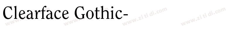 Clearface Gothic字体转换
